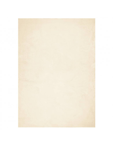 Tappeto a Pelo Corto HUARTE Morbido e Lavabile Crema 140x200 cm