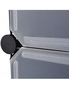 Scarpiera Modulare a 10 Scomparti Nera