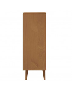 Scarpiera MOLDE Marrone 59,5x35x103cm in Legno Massello di Pino