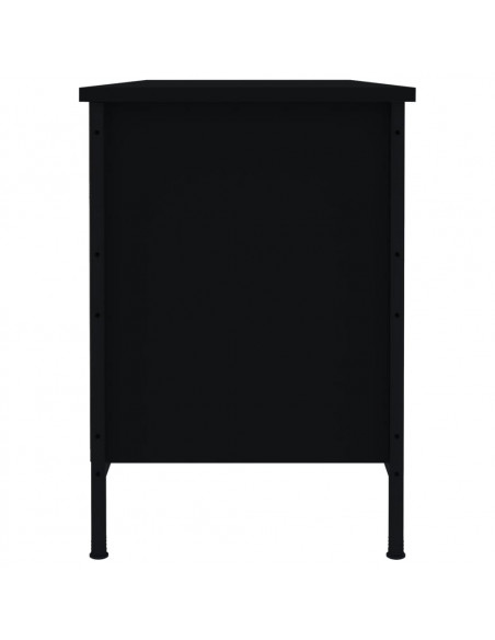 Scarpiera Nera 100x35x50 cm in Legno Multistrato