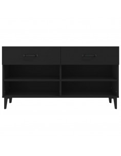 Scarpiera Nera 102x35x55 cm in Legno Multistrato