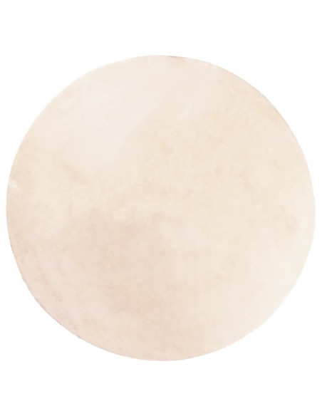 Tappeto a Pelo Corto HUARTE Morbido e Lavabile Beige Ø 160 cm