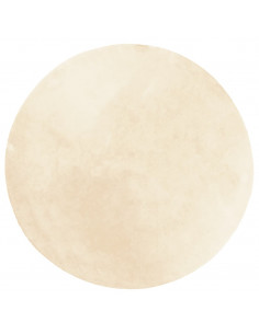 Tappeto a Pelo Corto HUARTE Morbido e Lavabile Crema Ø 100 cm