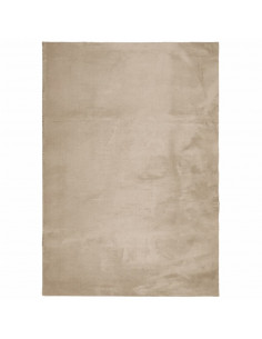 Tappeto a Pelo Corto HUARTE Morbido e Lavabile Sabbia 140x200cm