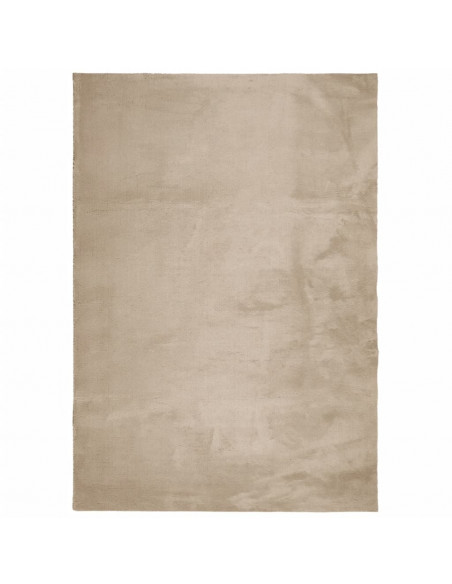 Tappeto a Pelo Corto HUARTE Morbido e Lavabile Sabbia 140x200cm