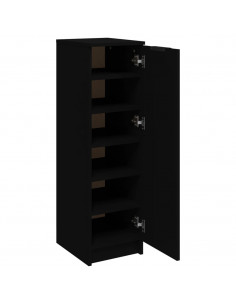 Scarpiera Nera 30x35x100 cm in Legno Multistrato
