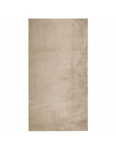 Tappeto a Pelo Corto HUARTE Morbido e Lavabile Sabbia 60x110 cm