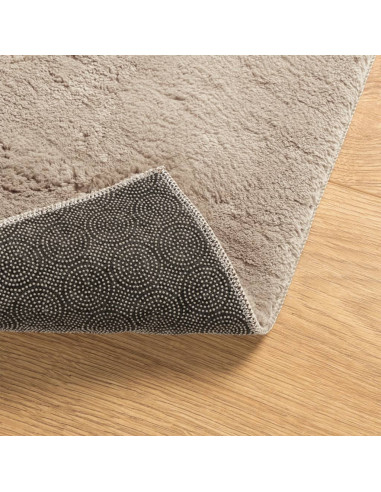 Tappeto a Pelo Corto HUARTE Morbido e Lavabile Sabbia 60x110 cm