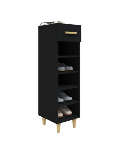 Scarpiera Nera 30x35x105 cm in Legno Multistrato