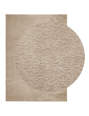 Tappeto a Pelo Corto HUARTE Morbido e Lavabile Sabbia 240x340cm
