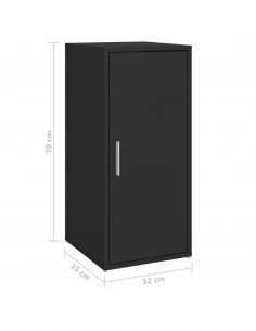 Scarpiera Nera 32x35x70 cm in Truciolato