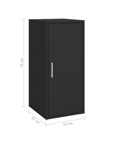 Scarpiera Nera 32x35x70 cm in Truciolato