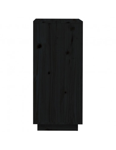 Scarpiera Nera 35x35x80 cm in Legno Massello di Pino