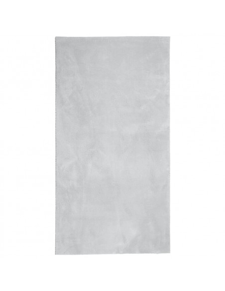 Tappeto a Pelo Corto HUARTE Morbido e Lavabile Grigio 60x110 cm