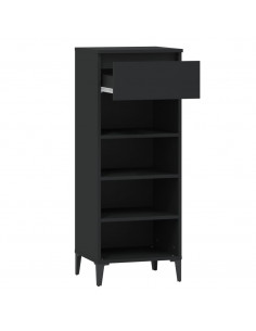 Scarpiera Nera 40x36x105 cm in Legno Multistrato
