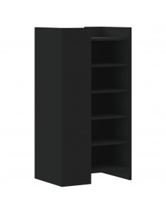 Scarpiera Nera 52x37,5x100 cm in Legno Multistrato