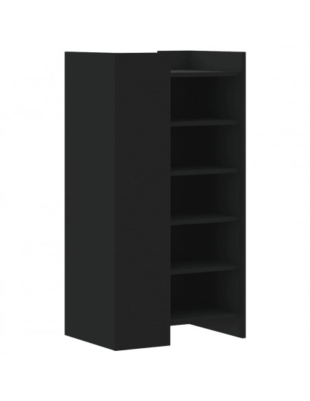 Scarpiera Nera 52x37,5x100 cm in Legno Multistrato