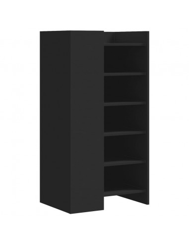 Scarpiera Nera 52x37,5x100 cm in Legno Multistrato