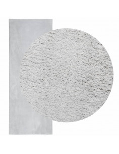 Tappeto a Pelo Corto HUARTE Morbido e Lavabile Grigio 80x200 cm 2