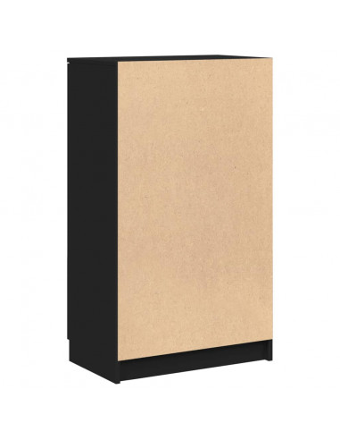 Scarpiera Nera 59x35x100 cm in Legno Multistrato