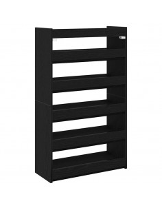 Scarpiera Nera 60x25x100 cm in Truciolato