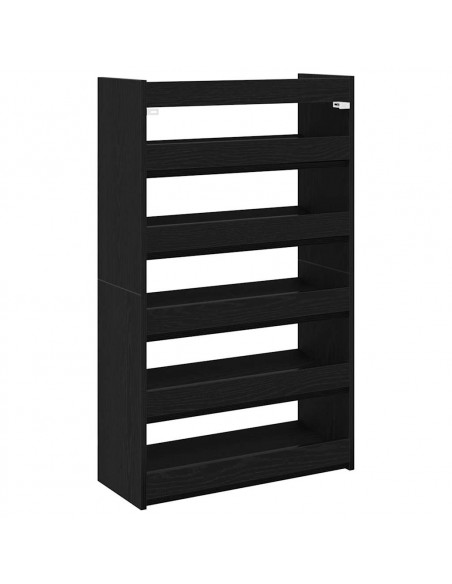 Scarpiera Nera 60x25x100 cm in Truciolato