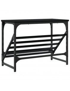 Scarpiera Nera 60x30x45 cm in Legno Multistrato