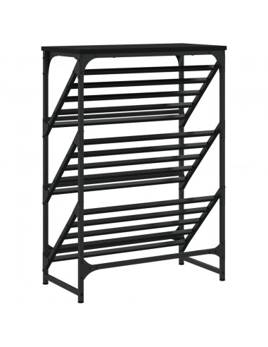 Scarpiera Nera 60x30x85 cm in Legno Multistrato