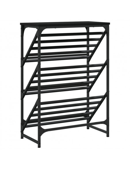 Scarpiera Nera 60x30x85 cm in Legno Multistrato