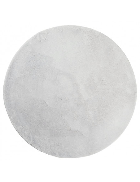 Tappeto a Pelo Corto HUARTE Morbido e Lavabile Grigio Ø 100 cm