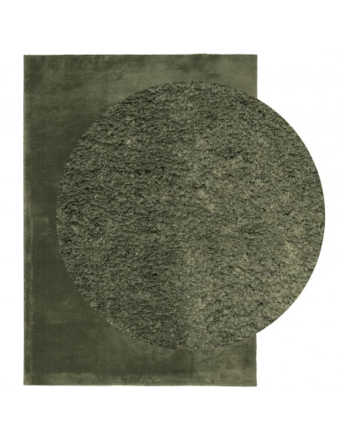 Tappeto Pelo Corto HUARTE Morbido Lavabile Verde Bosco