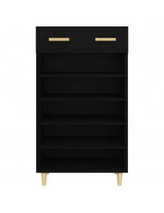 Scarpiera Nera 60x35x105 cm in Legno Multistrato