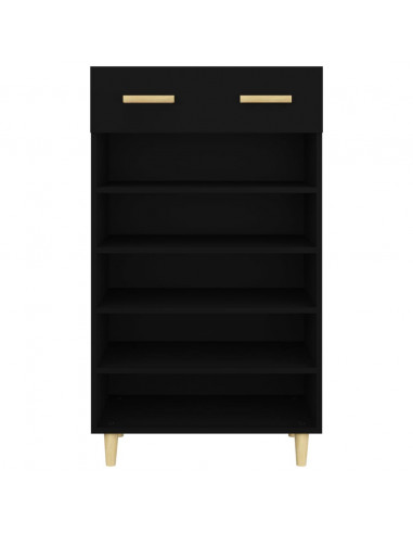 Scarpiera Nera 60x35x105 cm in Legno Multistrato