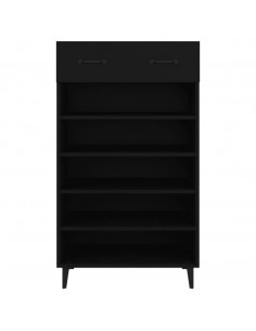 Scarpiera Nera 60x35x105 cm in Legno Multistrato