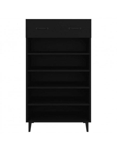 Scarpiera Nera 60x35x105 cm in Legno Multistrato