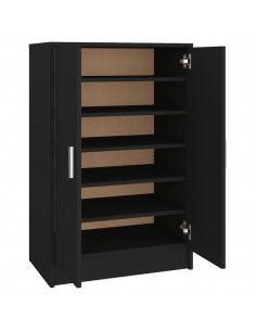 Scarpiera Nera 60x35x92 cm in Truciolato