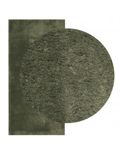Tappeto Pelo Corto HUARTE Morbido Lavabile Verde Bosco 2