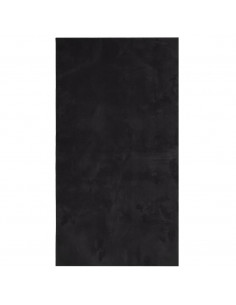 Tappeto a Pelo Corto HUARTE Morbido e Lavabile Nero 80x150 cm