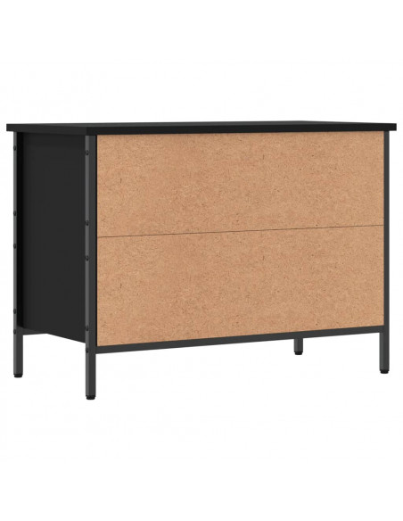 Scarpiera Nera 69x35x50 cm in Legno Multistrato