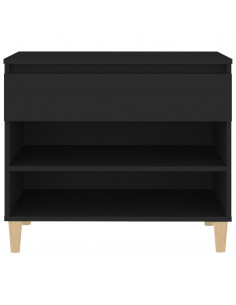 Scarpiera Nera 70x36x60 cm in Legno Multistrato