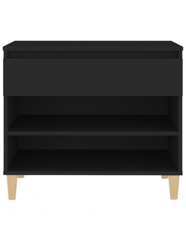 Scarpiera Nera 70x36x60 cm in Legno Multistrato