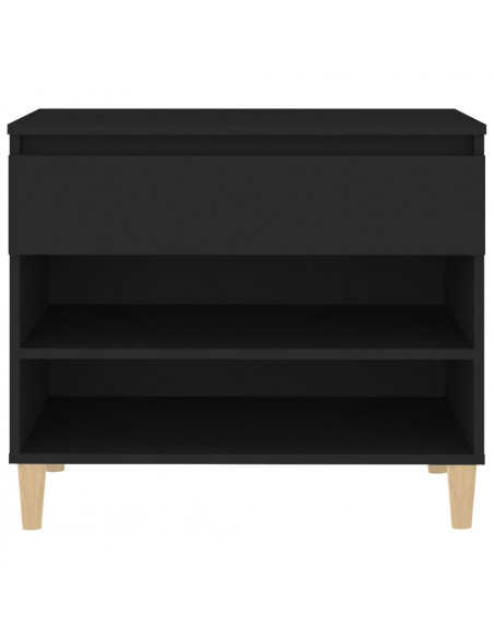Scarpiera Nera 70x36x60 cm in Legno Multistrato