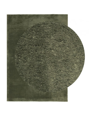 Tappeto Pelo Corto HUARTE Morbido Lavabile Verde Bosco