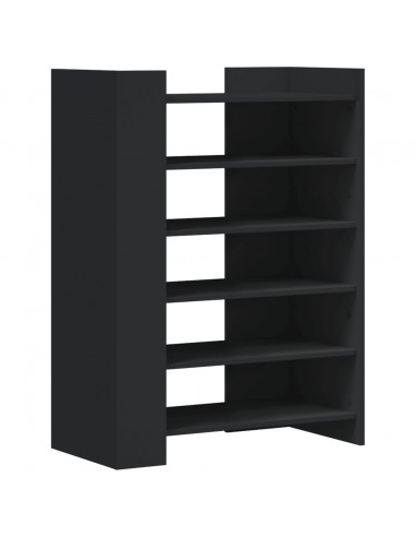 Scarpiera Nera 74,5x37,5x100 cm in Legno Multistrato