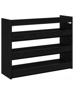 Scarpiera Nera 80x25x61,5 cm in Truciolato