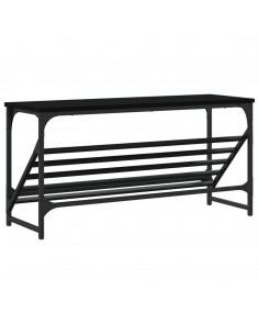 Scarpiera Nera 90x30x45 cm in Legno Multistrato