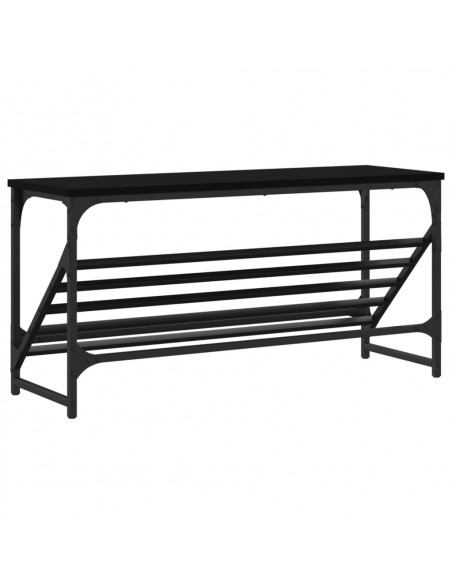 Scarpiera Nera 90x30x45 cm in Legno Multistrato