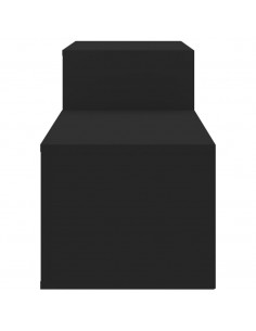 Scarpiera Nero 150x35x45 cm in Legno Multistrato