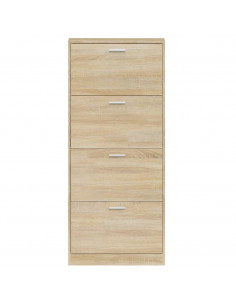 Scarpiera Rovere 59x17x150 cm in Legno Multistrato