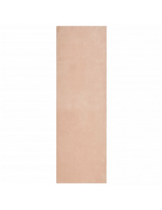 Tappeto a Pelo Corto HUARTE Morbido e Lavabile Rosato 80x250 cm